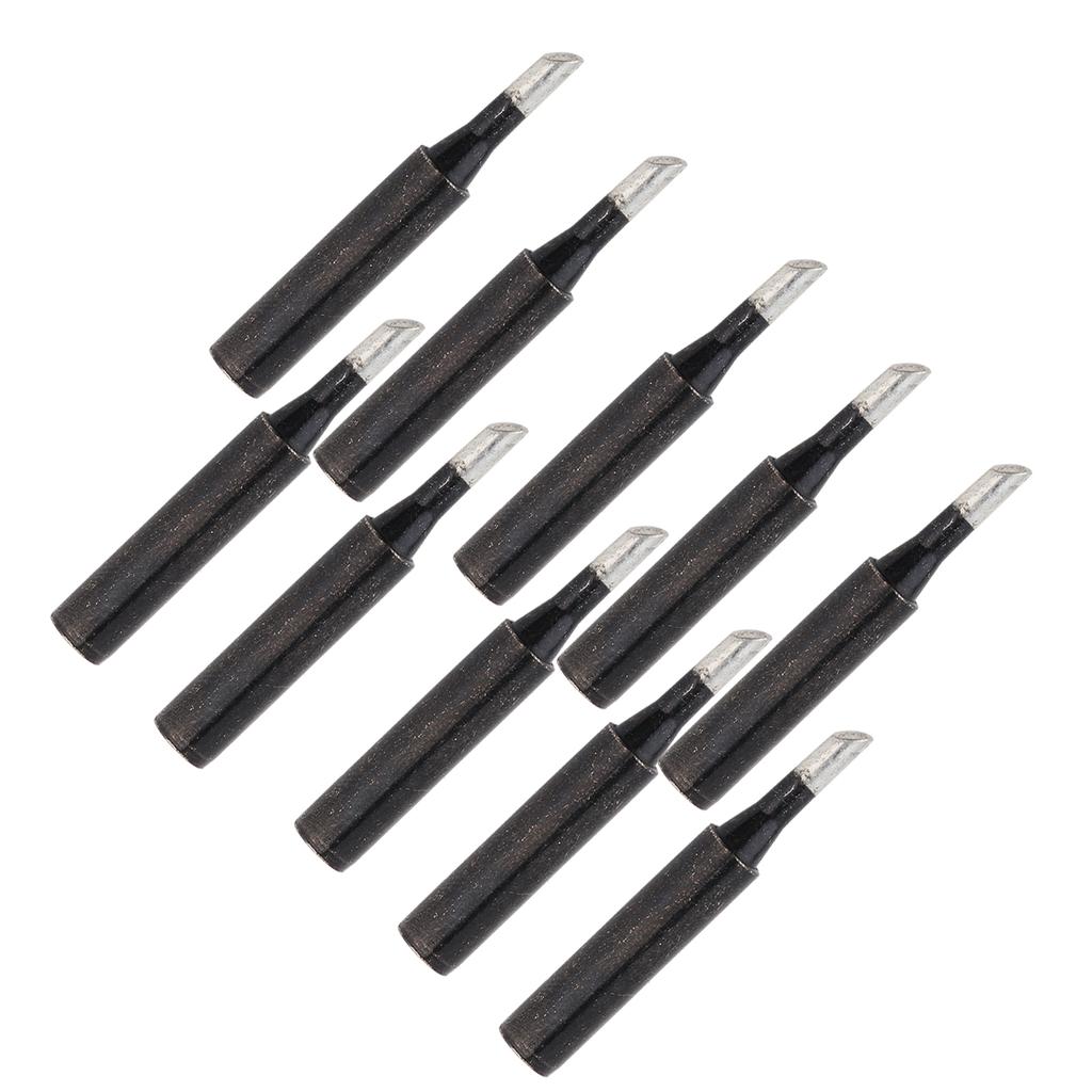 10Pcs Soldering Iron Tips Inner Heat Type Black Welding Industrial Supplies 900MT3C
