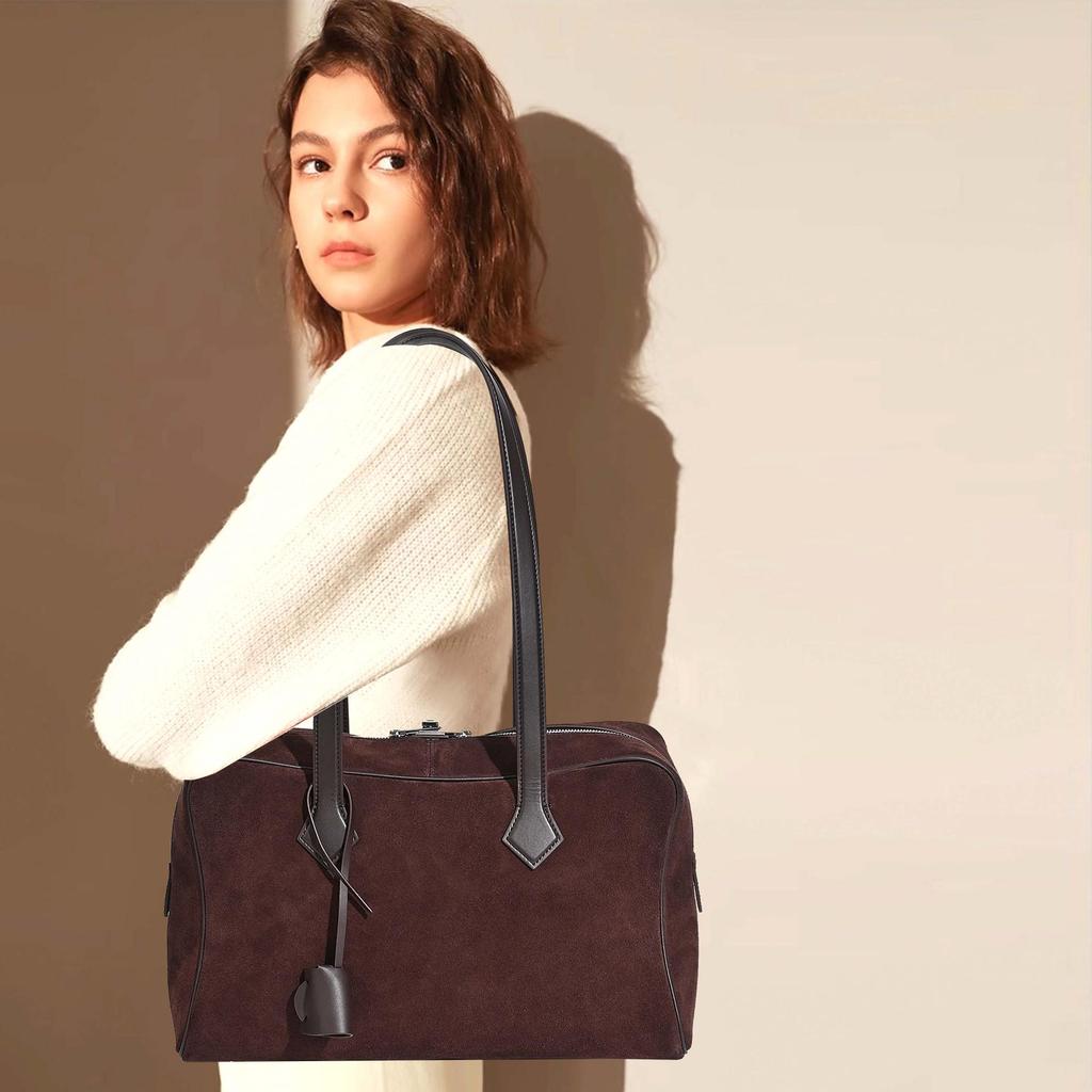 Dámská kožená taška Tote z pravé hovězí kůže 2025 - Victoria Ramenní taška Bowling