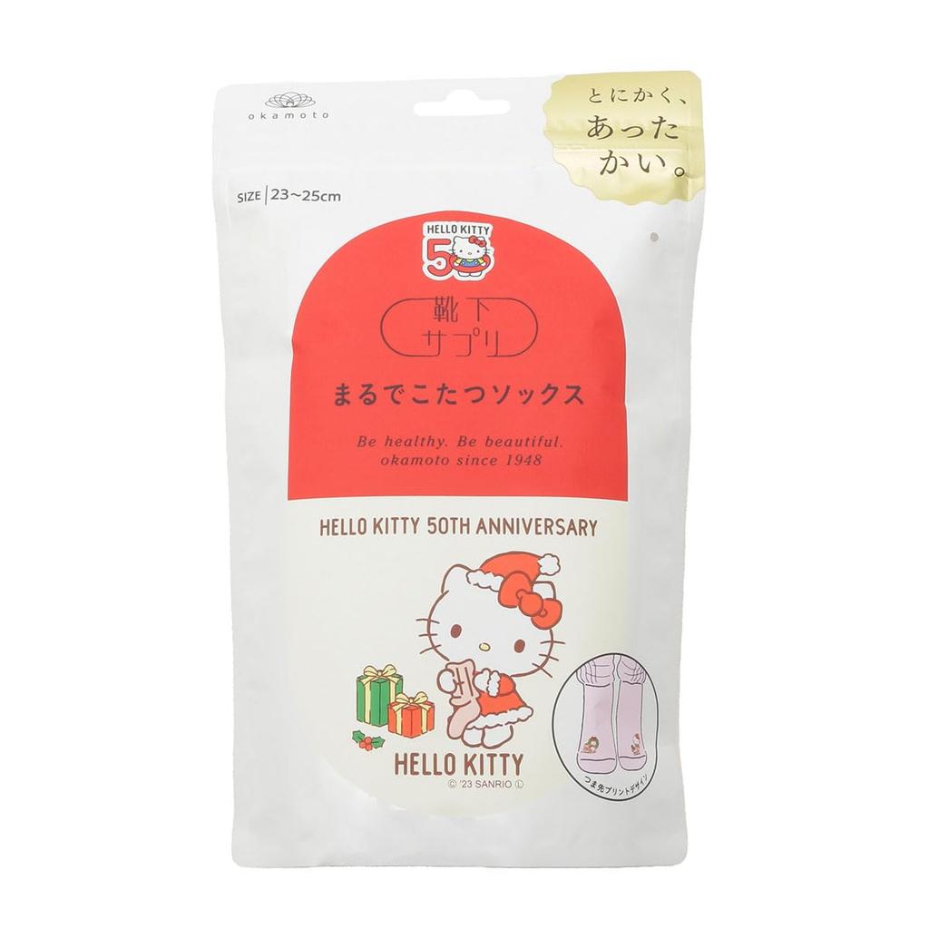 Okamoto Sock Just Like a Kotatsu Sanrio Collaboration Hello Kitty and Kuromi Supplement, Socks, Design,