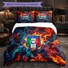 Italy Football Pattern 3 Pieces Bedding Set Soft Microfiber Duvet Cover with Pillow Cases for Bedroom