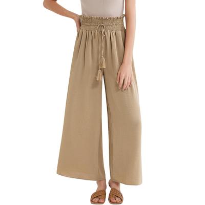 Women's Loose Pocket Drapes And Slimming High Waisted Wide Leg Pants