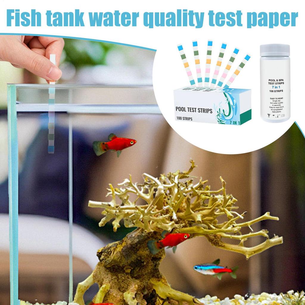 Pool Testing Strips 100-Piece Pool Water Testing Strips Multifunctional Hot Tub Quick Tester Monitoring Tools For Backyard Spa