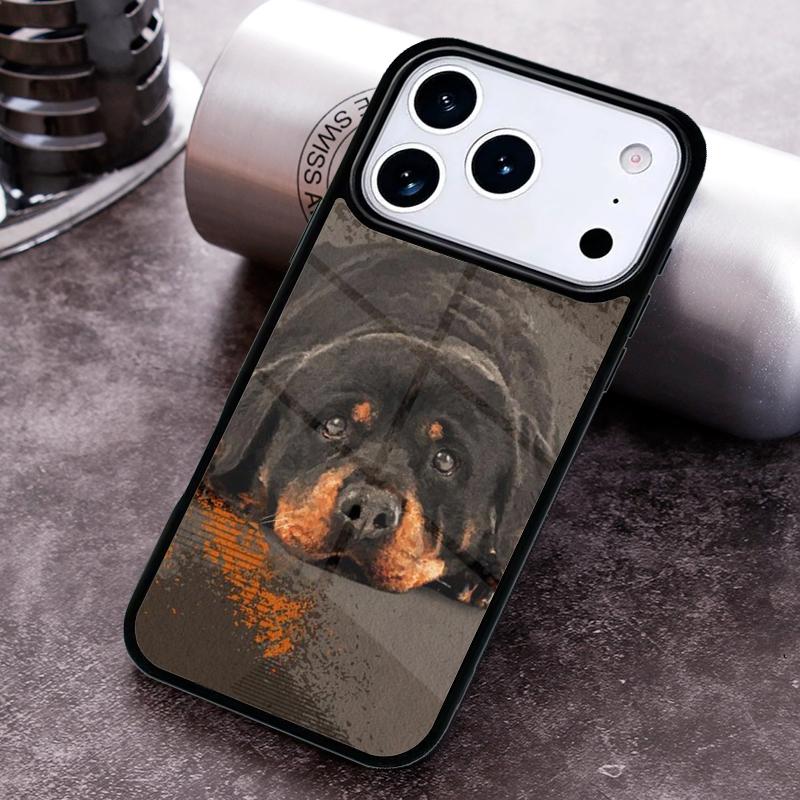 Cute Rottweiler Dog Phone Case For iPhone 17 16 15 14 13 12 11 Pro Max Plus 17Air Soft Silicone Cover