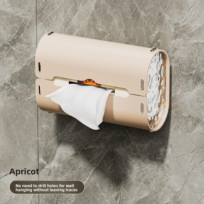 

Wall-mounted Suction Cup Tissue Box, Soft Rubber Tissue Box, Kitchen, Refrigerator, Bathroom, Car, Traceless Hanging Tissue Box абрикосовий