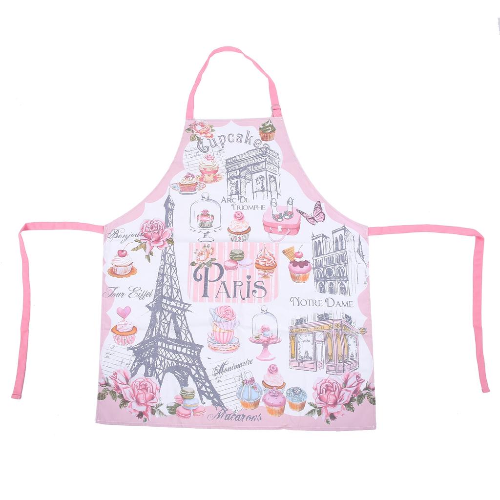 Kitchen Apron Women Men Sleeveless Cartoon Printed Household Apron for Cooking BakingType 2