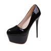 Sapatos de Moda Tamanho Grande para Senhoras Slip-on Scarpins Femininos Salto Fino Scarpins de Salto Super Alto Sapatos de Plataforma de Bico Redondo Femininos