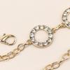 Waist Chain Women'S High Sense Women'S Retro Silver Diamond Circle Summer Skirt Metal Chain Belt
