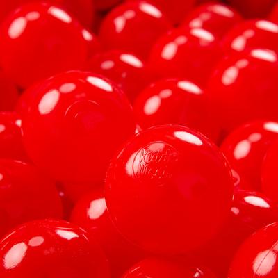 100 piłek 7 cm/2,75 cala miękkie plastikowe piłki do zabawy dla dzieci kolorowe certyfikowane wyprodukowane w UE, czerwone