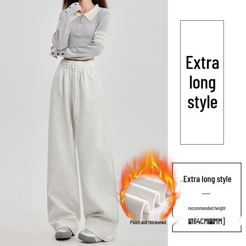 Women's Fleece-Lined Wide-Leg Drawstring Sweatpants - Autumn/Winter 2025 Collection