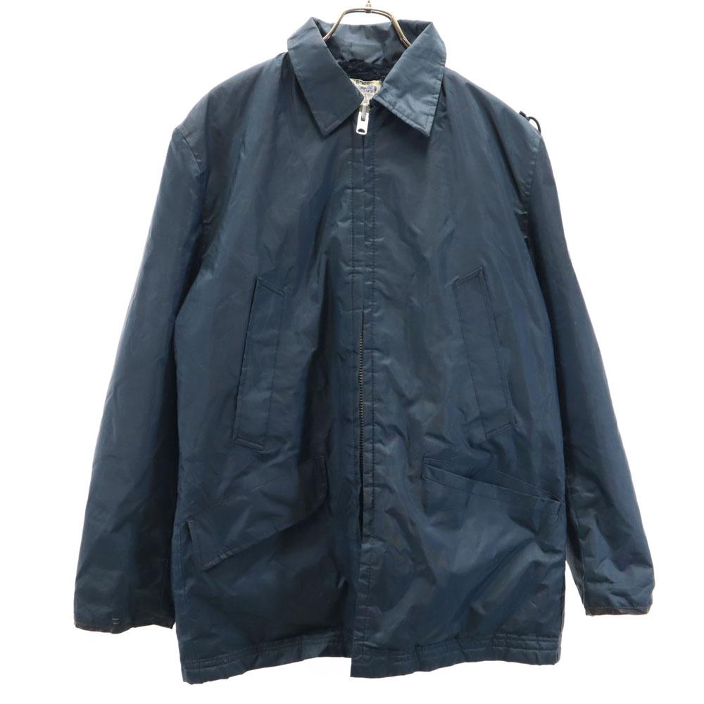 BOSS 70s Freezer work vintage Jacket M Navy Outerwear TALON Zip Men's Used