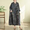 DIMANAF New 2026 Women Plus Size Summer Maxi Long Dress Cotton Hooded Loose Oversize Casual Lady Vintage Print Beach Sundress