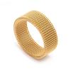 Hip Hop Stainless Steel Couple Ring Fashion Mesh Patterned Rings Simple Wedding Bands Women Men's Party Jewelry