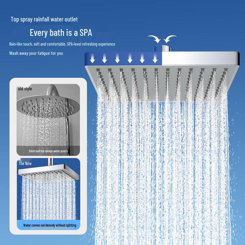 Larsd Pressurized Square Overhead Shower Head