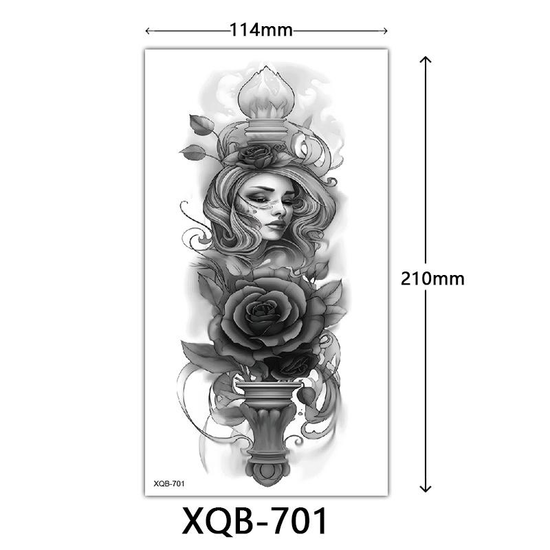 Small Full Arm Tattoo Sticker, Flower Letters, Plain Flower Tattoo Sticker Tattoo