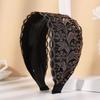 Flowers Lace Mesh Hair Band Wide Side Hollow Headwear Ins Women Lace Hairbands  Girls