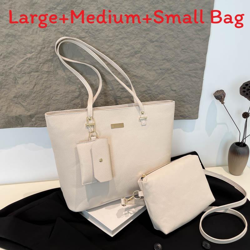 

Pu Tote Bag With Dual Handles For Daily Commuting And Street Fashion Style слонова кістка