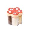 Five-in-One Spice Jar Set: Compartmentalized, Sealed Storage with Controllable Pour Lids