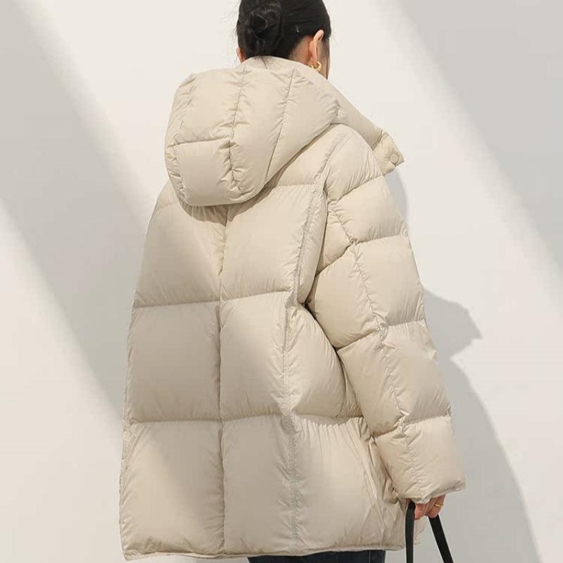 New Cotton-padded Jacket Women's Winter Long Korean Loose Padded Cotton-padded Jacket Joker Fashion Coat.