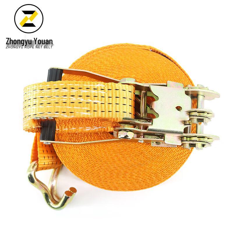 ZHONGYUROPENETBELT 5T Ratchet Lashing Strap with Double Hooks
