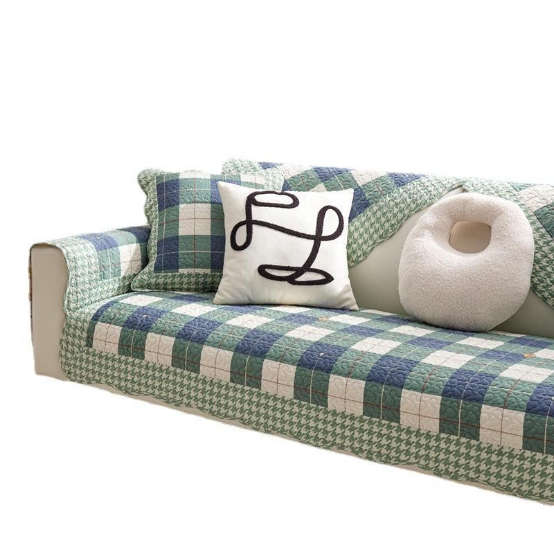 Four Seasons Universal Twill Cotton Cartoon Printed Sofa Cushion Modern Simple Non-Slip Sofa Cushion Towel