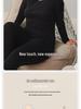 Women's Plus Size Double-Sided Flannel Underwear Set - Pure Cotton, Thick Round Neck Base Layer for Autumn and Winter