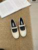 Fashion French retro flat Mary Jane shoes for women 2025 spring Korean style shallow mouth single shoes small leather shoes