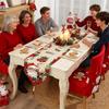 Christmas Runner For Table Long Soft Christmas Decorations Gingerbread Man Santa Claus Winter Table Runner For Winter Party