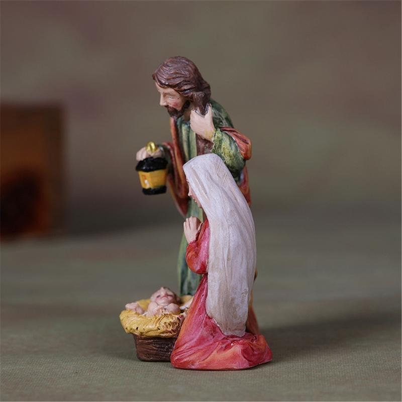 

Nativity Scene Holy Family Figurines Statue Ornament for Christmas Indoor Tabletop Decoration and Religious Gift Giving China Mainland