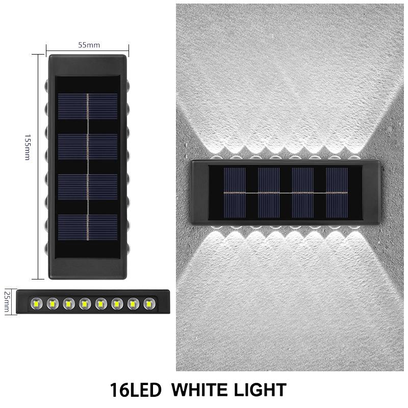 Solar Wall Lamp Outdoor Waterproof Solar Powered Light UP and Down Illuminate Home Garden Yard Decoration Outside Sunlights