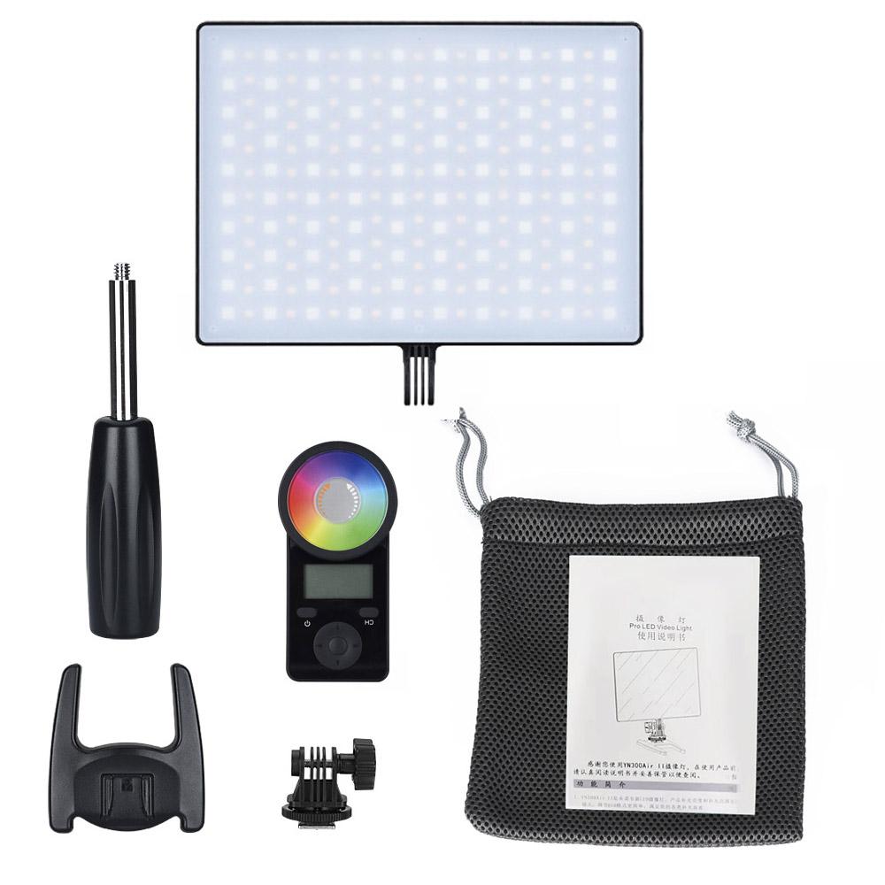 YN300 Air II LED Video Light Panel RGB 3200K 5600K Photography Fill in Lamp 10 Lighting Effects CRI 95+ with Remote