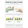 Wooden Children's Character Expression Bead Columns Colorful Sorting Toys Shape Stringing Matching Educational Building Blocks