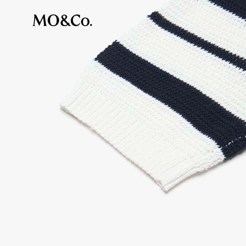 MO&Co. 2025 Summer French Style V-Neck Knit Polo Shirt