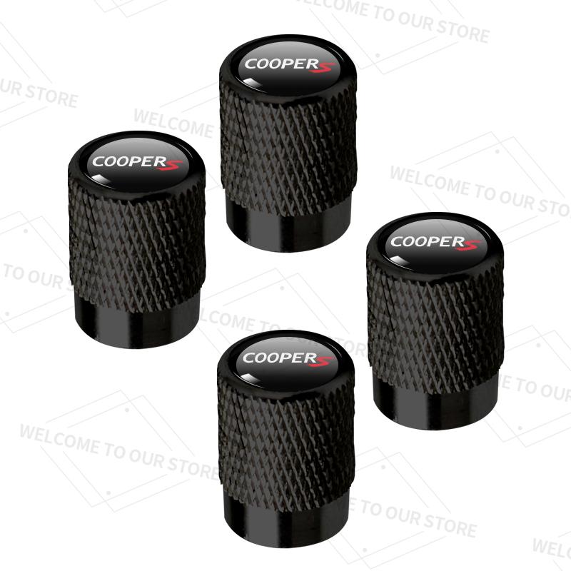 4pcs/1set For Mini JCW R50 R55 R56 Cooper S  John Cooper Works S Logo Car Valve Caps Wheel Tires Air Tyre Stem Protective Cover