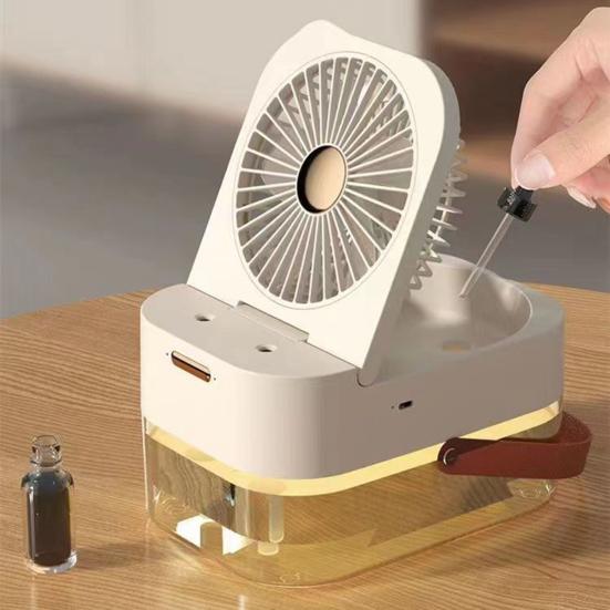 Personal Air Conditioner, Small Desk Fan, Portable Mini USB Cooler, 3 In 1 Evaporative Conditioner With 7 LED Light/Humidifier/Purifier/3 Speeds Desktop For Home, Office, Room - View #8