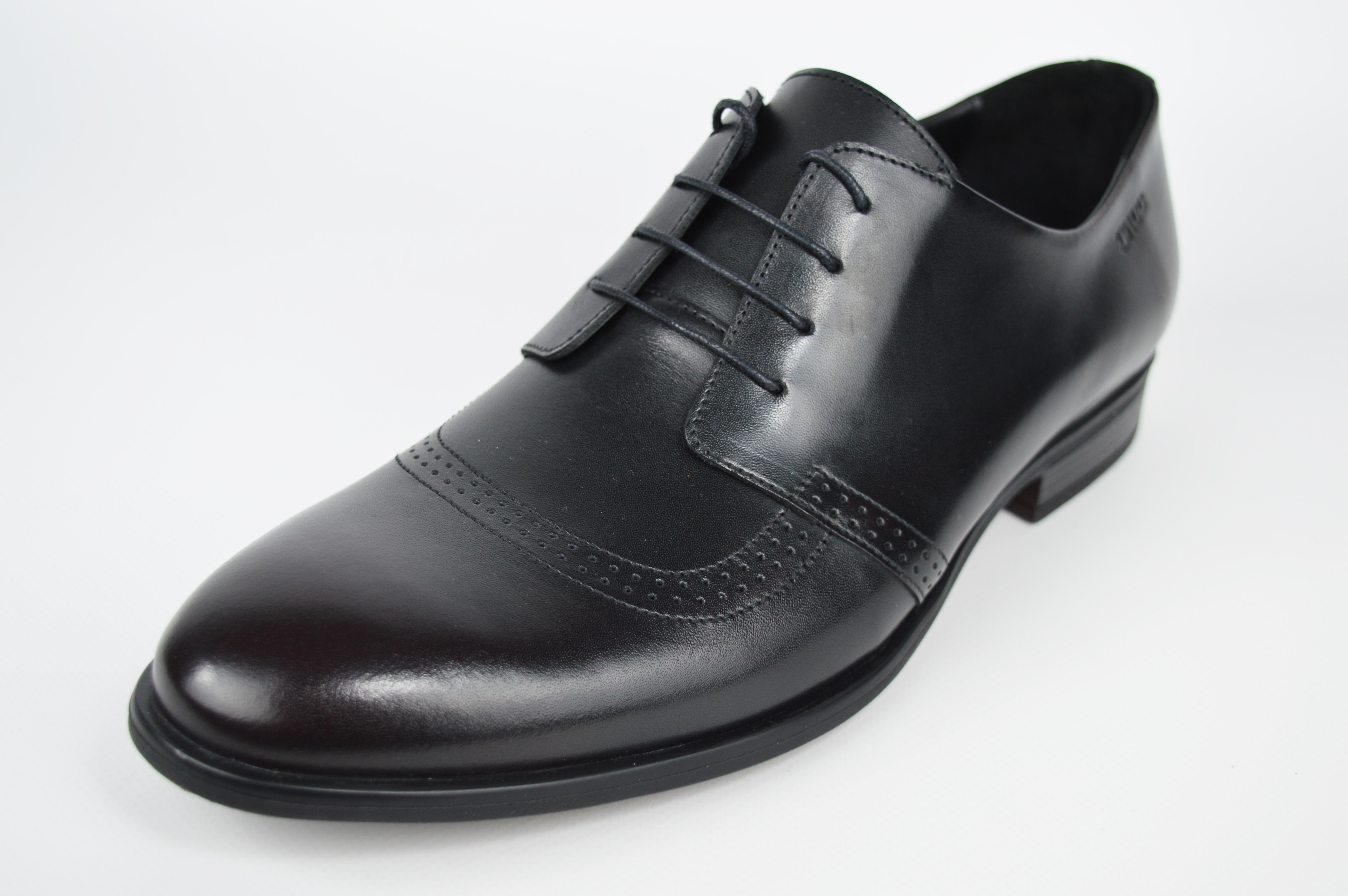 

Дербі ikos 33669 39 Чорно-бордова шкіра 43 чорний