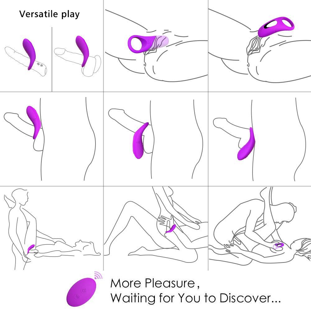Vibrating Cock Rings Male Delay Ejaculation Penis Ring Sex Toy