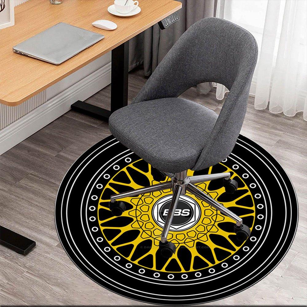 

BBS Wheel Rim - Premium Automotive DesignRound Non-Slip chair mat chair carpet for office Rugs for Office Decor Gift For Valentine s Day Mother s Day 80cm by 80cm