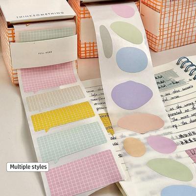 100 Teile/satz Ausziehbarer Notizblock Kreative Haftnotiz Vollklebeetiketten Aufkleber DIY Scrapbook Aufkleber Student Zerreißbarer Notizblock