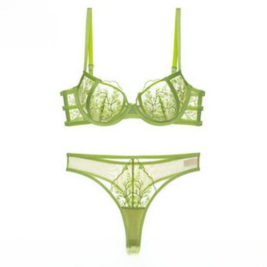 Krajková sexy ultratenká push-up podprsenka pro ženy