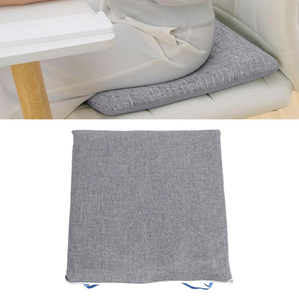 USB Heated Seat Cushion Grey High Density Foam Heated Seat Pad with 3 Heat Settings Timer for Office Home Camping