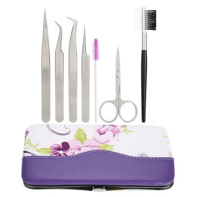 7-delige Professionele Entooglidgereedschap Set Wimperextensie Schaar Pincet Kit