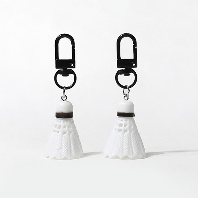 Simulované malé badmintonové klíčenky přívěsek jednoduchá ozdoba na klíče od auta závěsná dekorace na batoh pro ženy muže
