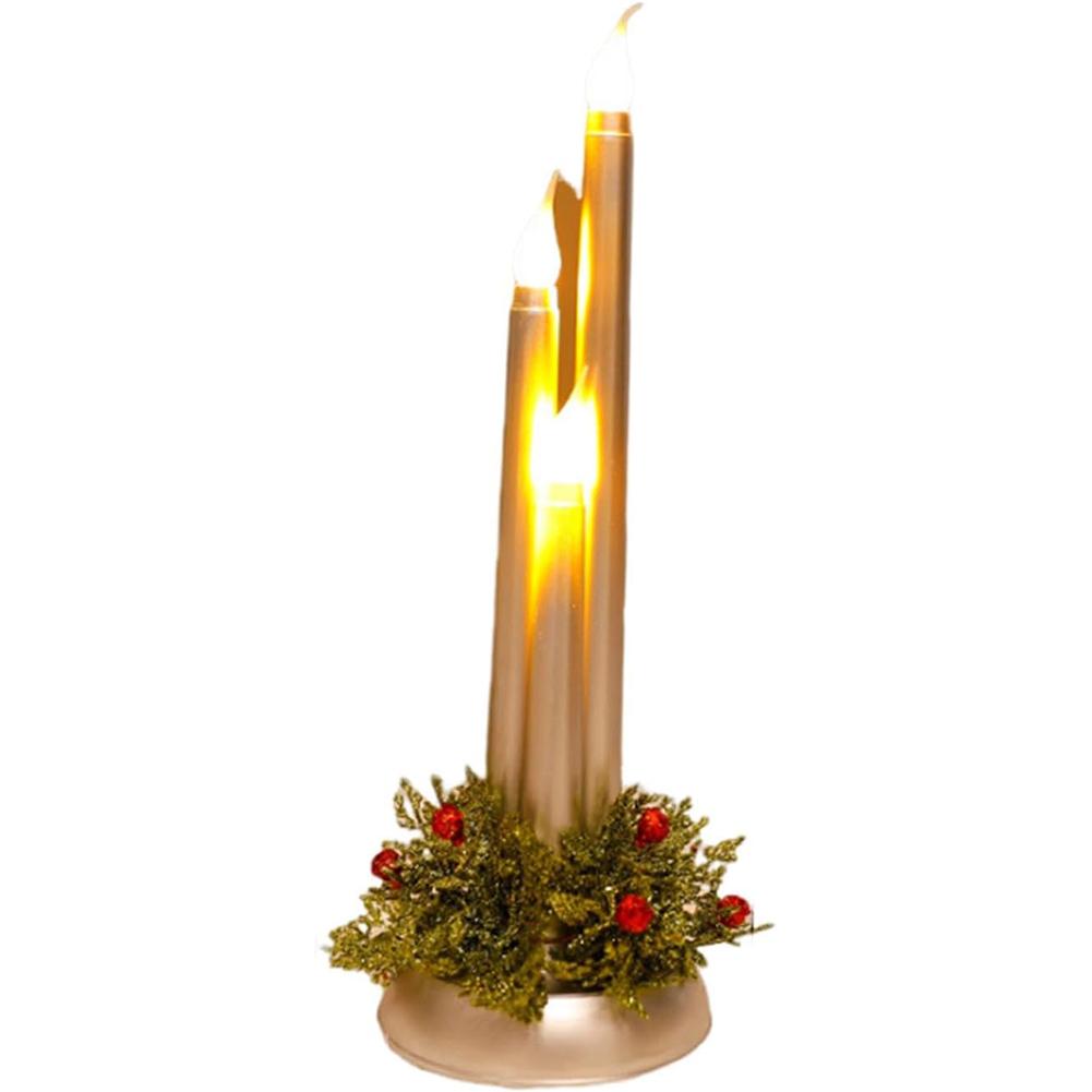 1PC Christmas Halloween LED Candles Flameless Christmas Candles Photo Props Ornament For Home Decoration 30*10cm Table Decor