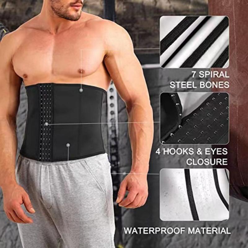Men Sweat Four Buckle Sports Waist Trainer Fitness Body Shaping Abdominal Waist Belt