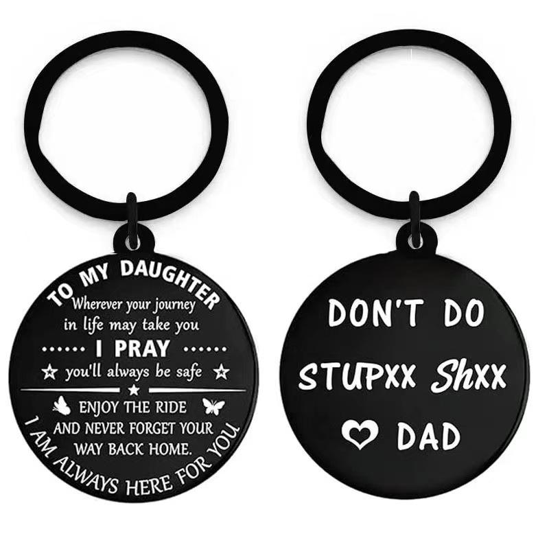 Stainless Steel Engraved Keychain Gift for Parents Festival