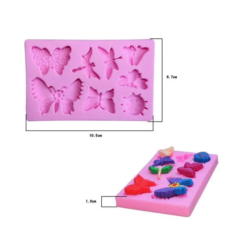 Silikon DIY Øyenstikker Sommerfugl Fondant Silikonform Flytende Silikonform Myk Leire Håndlaget Såpe Klut