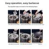 Multifunctional Charcoal Barbecue Grill, Household Korean BBQ Grill, Portable Camping Grill Stove, Tabletop Smoker Grill