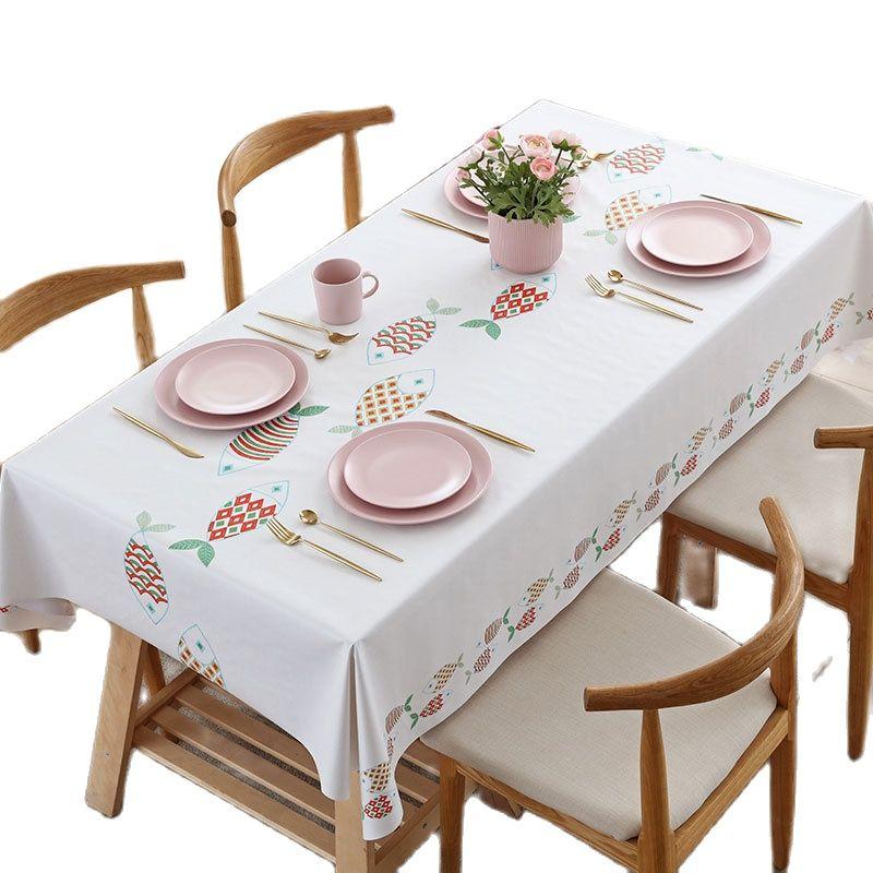 Geometric Floral Printed Rectangular Tablecloth For Table And Home Decoration Waterproof Coffee Tablecloth