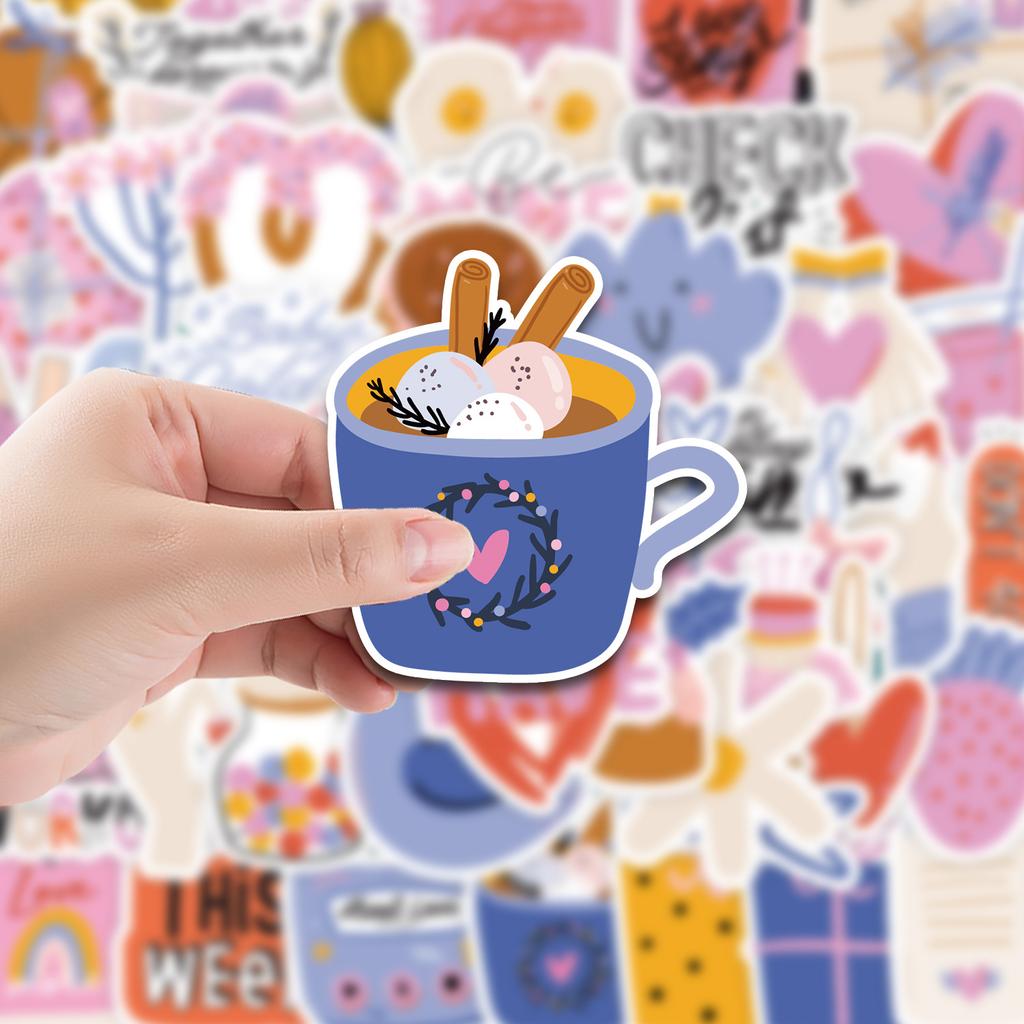 50 Valentine's Day 2 Graffiti Stickers Suitcase Car Notebook Refrigerator Water Cup Waterproof Decorative Stickers