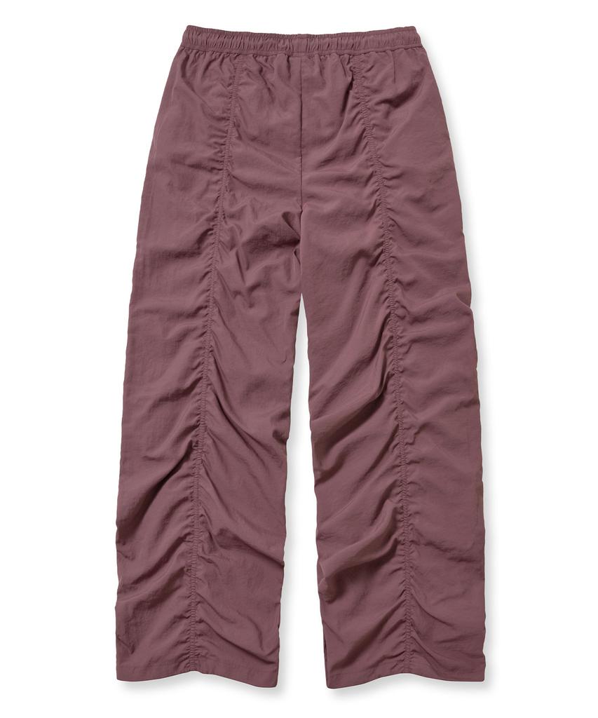 BROWNBREATH W Tag Nylon Shirring Banding Pants - Purple